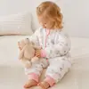 Saco de dormir acolchado de algodón y seda de morera con piernas separadas de 120 g para bebés y niños pequeños, edredón anti-patadas puro para niños de otoño e invierno, saco de dormir de manga larga para bebé