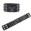Pulsera Cool de Cuero Oscuro con Tachuelas Y2K Tachonada Hip Hop Rock Cuero Punk Pulsera