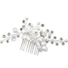 Pente de Cabelo Fashionável Pérola Branca Venda Quente Transfronteiriça Europeia e Americana Pente de Cabelo Joia de Casamento Acessórios para Vestido de Noiva