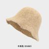 Chapéu de pescador de lã de cordeiro pequeno estilo coreano de inverno, estilo japonês, rede vermelha, mesmo estilo, elegante, chapéu de bacia que cobre o rosto, chapéu de balde