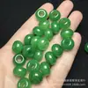 Cuentas de ábaco grandes de color verde hielo 14x8 mm con forma de dona, cuentas sueltas al por mayor, joyería de jade para DIY, pendientes, accesorios de botón