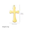 Comercio Electrónico Transfronterizo Suministro Joyería de Acero Inoxidable Simple Personalizada Accesorios Colgante de Cruz Egipcia Antigua 23*42mm