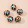 Acessórios de Contas de Lótus Nuvem Auspiciosa Recortados com Óleo Cloisonné Acessórios de Joias para Pulseira Colar DIY Feito à Mão