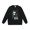 Otoño e invierno estilo japonés marca de moda cabeza de simio estampado de dibujos animados unisex joven suéter sudadera holgada venta al por mayor y dropshipping