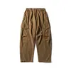 Nanxia Disguise Calça Casual Nova de Lavagem Pesada 2025 Outono Calça Cargo de Lâmina Larga Solta para Homens