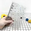 Fábrica de Shenzhen Starry PVC Binder 6 Furos Transparente B6 Caderno Couro Macio Laser Estrela Glitter Binder