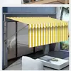 Toldo Plegable Retráctil para Sol y Lluvia sin Taladro con Cortinas Laterales Uso en Exteriores Patio Hogar Manivela Cortina de Balcón Envío Gratis