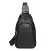 Shileton crocodilo padrão de couro genuíno dos homens saco de peito de couro de primeira camada saco do mensageiro cross-border Moda masculina frente bolsa de ombro