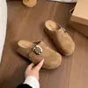 Moda Zapatos Birkenstock de suela gruesa para mujer, nuevo modelo otoño 2026, sin cordones, cómodos, simples, pantuflas de punta cerrada, antideslizantes, que aumentan la altura