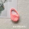 Bolsa Mini de Ponto Bolsa Transversal Feita à Mão Gancho de Mão Bolsa de Lã DIY Acessórios de Joia Bolsa com Pingente de Boneca