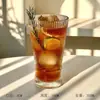 Copo de Vinho de Vidro Listrado Vertical de Luxo Nórdico, Copo para Vinho Tinto, Taça de Champanhe, Copo de Água Doméstico com Linha de Cintura Nervurada, Copo para Cocktail com Linha de Cintura