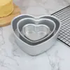 Molde para Pastel Chiffon con Base Desmontable en Forma de Corazón de 4/6/8 Pulgadas, Molde para Postre de Aleación de Aluminio, Herramienta para Hornear
