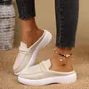 Comercio Electrónico Transfronterizo 2026 Nuevos Mocasines Casuales Slip-on Zapatos Perezosos Tallas Grandes Pantuflas de Suela Gruesa para Mujer Venta al por Mayor
