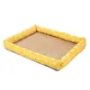 Cama tapete refrescante para animais de estimação para o verão, cama de cachorro de linho para alívio de alta temperatura, tapete trançado de rattan, cama refrescante quadrada, adequada para todas as estações, presente de feriado