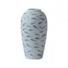 Jingdezhen Florero Cerámico Minimalista Moderno para Mueble de TV Flor Azul y Blanca Recipiente para Casa de Huéspedes Hotel Decoración con Flores Secas Envío Gratis