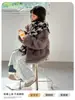 Ropa de abrigo de pelo para niñas Zorro sintético Mono Niña Divina Tallas Medianas y Grandes Ropa de abrigo de pelo para niños Ropa de abrigo de invierno para niños