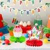 Nuevos suministros coloridos para fiestas de cumpleaños, decoraciones de mesa con tema de cumpleaños, expositores de panal, decoraciones de cumpleaños, expositores de panal