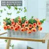 Adornos de Maceta de Flores Artificiales, Macetas de Valla, Juegos de Flores Artificiales, Decoraciones Festivas para Sala de Estar, Decoraciones de Interior, Arte Floral de Plástico