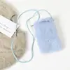 Otoño e Invierno nuevo bolso peludo para teléfono móvil bolsa pequeña de felpa de celebridad de Internet bolso de hombro cruzado bolso mini vertical moderno monedero femenino