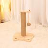 Columna Rascador para Gatos Madera Maciza Juguete para Gatos Tabla Rascadora para Gatos No se Cae Columna de Sisal Bola Colgante de Sisal Juguete para Gatos Reemplazable Venta al por Mayor