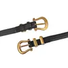 Nuevo Cinturón Metálico de Hebilla de Pin de Metal para Mujer Pu Versátil para Jeans, Trajes, Pantalones Casuales, Uso Diario