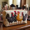 Bolsa acolchoada com padrão de pintinho fofo transfronteiriço, bolsa de cosméticos multifuncional, impressão digital, direto do fabricante