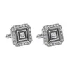 AliExpress Amazon nuevos gemelos de cristal de diamante redondos moda rayados gemelos para camisa de hombre