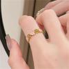 Nuevo Anillo de Apertura con Gota de Aceite Esmaltado Dorado Medio Antiguo Flor Color Étnico Vintage Guofeng Personalizado Lujoso