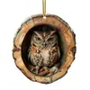 Natal Novo Tipo de Furo Guaxinim Decorações de Natal Enfeites para Árvore de Natal Impressão Plana 2D Acrílico Pequeno Pingente