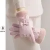 Guantes Calientes de Invierno para Mujer, Lindos Impermeables con Pantalla Táctil para Ciclismo, Vehículo Eléctrico, a Prueba de Frío, con Felpa Gruesa