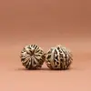 Latón Puro Sólido (Par) Adornos de Mano de Nogal Guanyin, Bolas de Fitness, Mascotas de Té para el Hogar, Adornos de Mano, Piezas Decorativas
