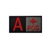 Parche de Tipo de Sangre Pos Neg Haiker 5x2.6cm Tipo A, Tipo B, Tipo AB, Tipo O Parche Bordado de Velcro Parche de Tipo de Sangre de Velcro