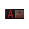 Patches Bordados para Uso Externo Tipo Sanguíneo A+ B+ AB+ O+ Patch com Velcro Mochila Insígnia Tática Patch de Tecido