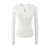 Atacado de Roupas Femininas Transfronteiriças Estilo Europeu e Americano Camiseta com Efeito Emagrecedor Novidade Outono e Inverno 2025 Tops de Manga Longa Cor Lisa