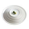 Prato de Cerâmica Branco para Bife, Prato de Louça Doméstico, Prato de Osso, Prato Raso Plano, Louça Redonda Estilo Ocidental
