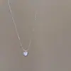 Novidades de Verão Colar em Camadas com Pingente de Coração de Nicho Corrente para Clavícula Dupla Camada Super Brilhante com Strass Clareador Gargantilha Exquisita Tendência