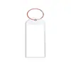 Llavero de Acero Inoxidable Transparente de PVC Colorido Etiqueta para Tarjeta de Embarque Portátil Etiqueta para Equipaje Etiqueta Colgante para Maleta