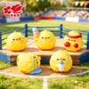 Muñeco Original de Pollito Amarillo Lindo Adornos DIY Accesorios para Colgar Mini Coche Escritorio Pequeños Adornos de Resina