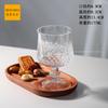 Copo de Vinho para Frutas Estilo Ins de Vidro Engravado Retro Espesso Diamante Copo Pequeno Exquisito Uma Taça