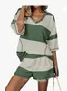 2026 Verano Nuevo Amazon Europeo y Americano Tk Traje de Dos Piezas Casual de Moda para Mujer con Cuello Redondo y Mangas Cortas