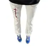 Pantalones de Alta Calle Americanos de Moda, Jeans Acampanados Premium de Corte Limpio para Hombre, Pantalones Largos de Pierna Recta y Pierna Curva