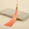 16cm boca de pez borla borla larga torre de cuatro esquinas hilo de poliéster pendiente colgante para oreja accesorios para ropa colgante accesorios