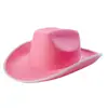 Sombrero Vaquero Blanco en Blanco Publicidad Promoción Impresión Logo Fieltro Vaquero Vacaciones Carnaval Fiesta Occidental Sombrero Adulto
