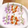 Flor de campo fresca rama larga flor diy tejido a mano horquilla de cuentas accesorios para el cabello pendientes material venta al por mayor