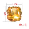 Chenrui Deseo Suministro Transfronterizo Exagerado Anillo Cuadrado con Incrustaciones Color Champaña Joyería Bicolor Chapada en Oro Europea y Americana para Mujeres
