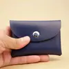 Bolsa para monedas de piel genuina, tarjetero de piel genuina, tarjetero para mujer, bolsa de cuero suave para llaves, monedero, billetera corta mini, bolsa de almacenamiento