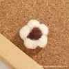 Acessórios de flor de pompom de crochê em cores de macaron, presilhas de cabelo, broches e flores decorativas de crochê artesanais tridimensionais para roupas