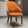 Silla Ligera de Gama Alta Italiana Respaldo de Silla Taburete Nórdico Silla de Comedor Simple Lujo Ligero Hogar Hotel Mahjong Restaurante Respaldo