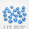 Cuentas de Colores con Forma de Corazón de Lámina Plateada de 15 mm con Agujeros Rectos para Pulseras, Collares y Materiales y Accesorios de Cuentas Hechos a Mano para DIY