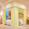 Cortina de cama blackout espessa para quarto de casa, cortina de cama à prova de poeira do chão ao teto, mosquiteiro estilo princesa, cortina de cama quente integrada para mulheres